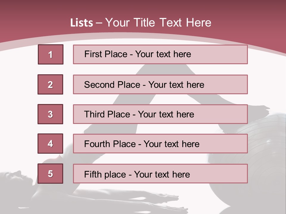 A Woman Is Doing A Yoga Pose On A Ball PowerPoint Template