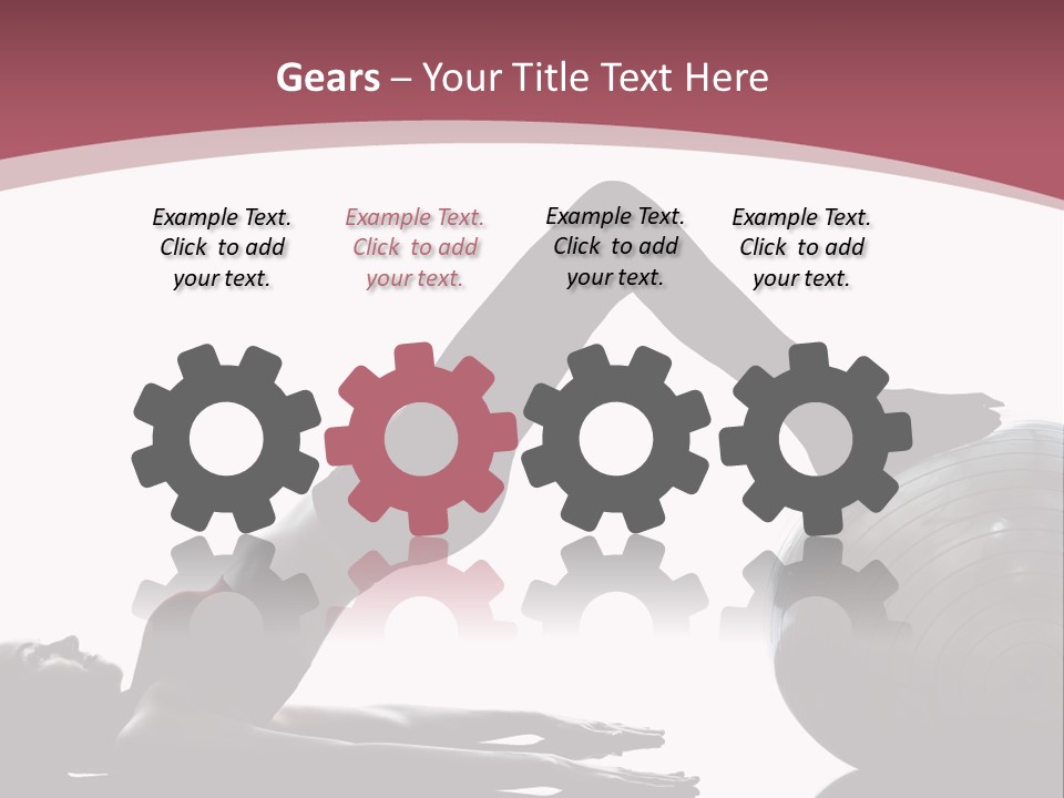 A Woman Is Doing A Yoga Pose On A Ball PowerPoint Template