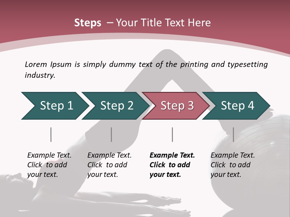 A Woman Is Doing A Yoga Pose On A Ball PowerPoint Template