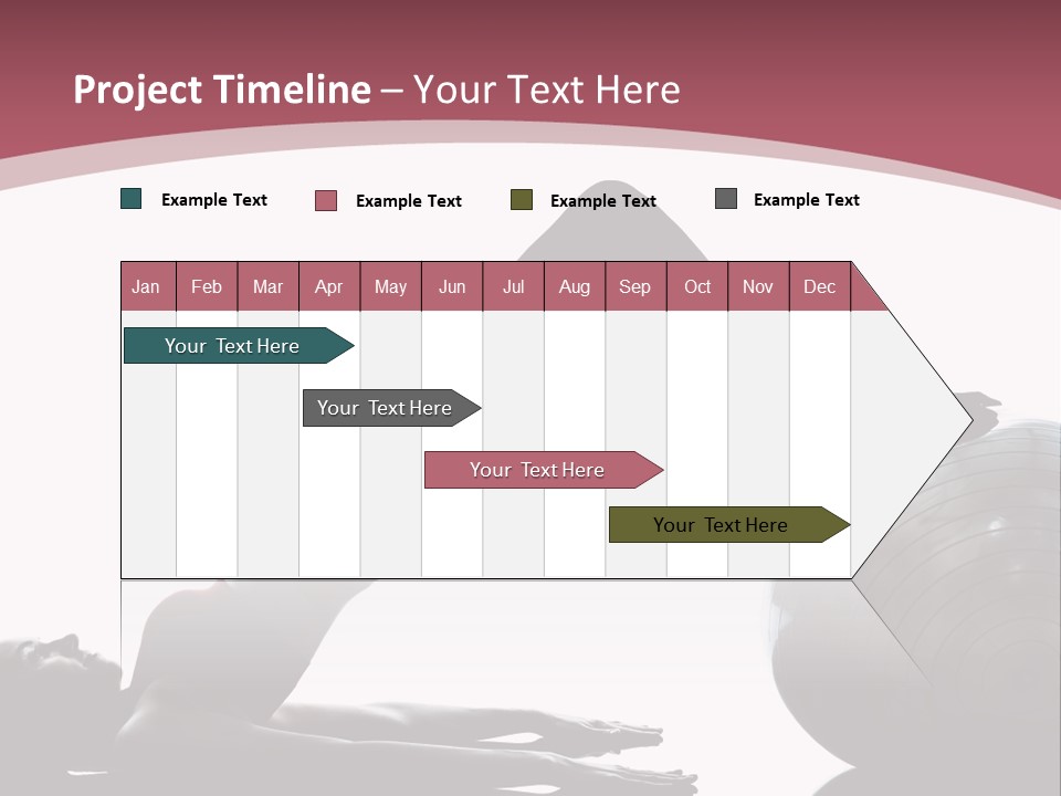 A Woman Is Doing A Yoga Pose On A Ball PowerPoint Template