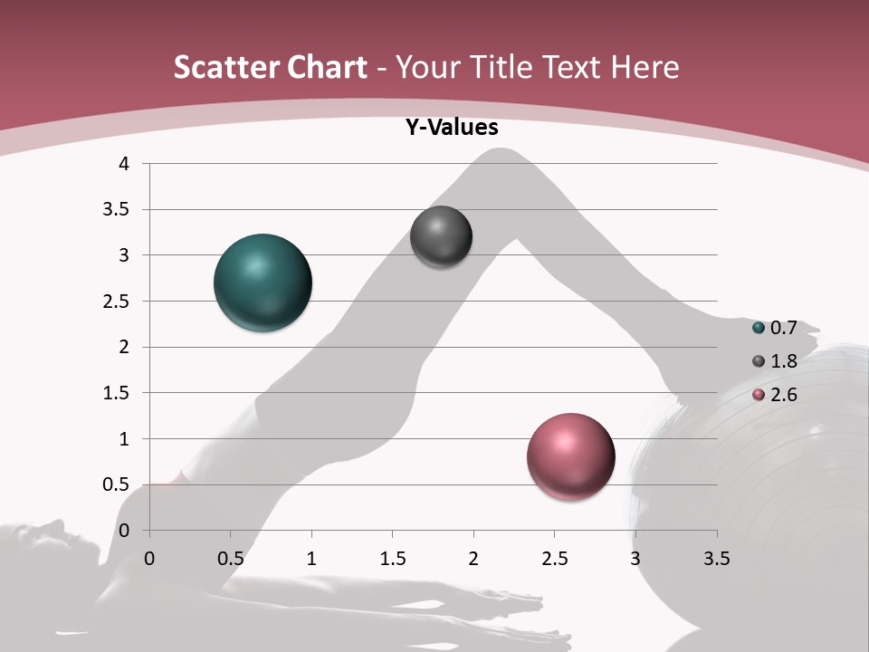 A Woman Is Doing A Yoga Pose On A Ball PowerPoint Template