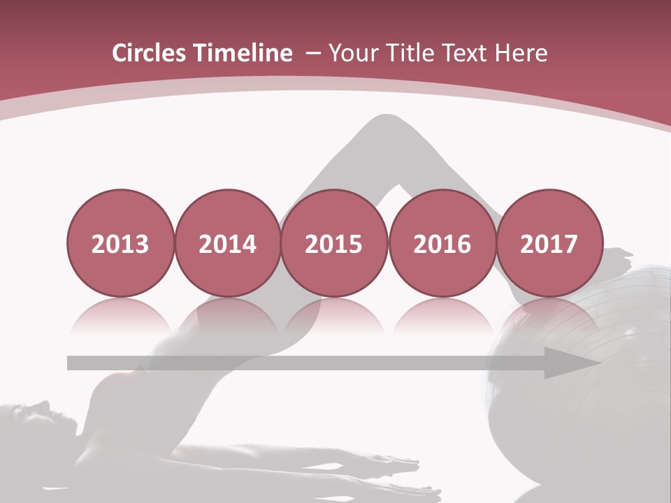 A Woman Is Doing A Yoga Pose On A Ball PowerPoint Template