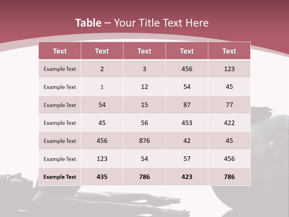 A Woman Is Doing A Yoga Pose On A Ball PowerPoint Template