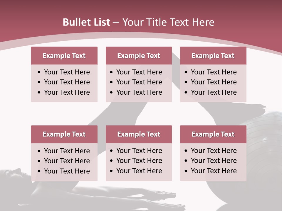 A Woman Is Doing A Yoga Pose On A Ball PowerPoint Template