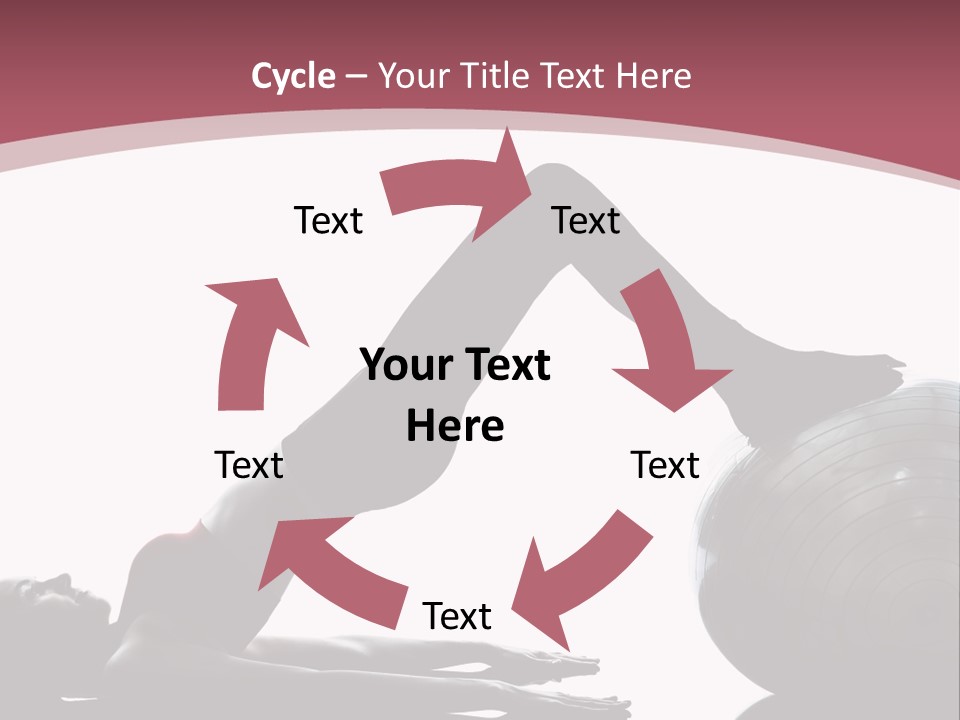 A Woman Is Doing A Yoga Pose On A Ball PowerPoint Template