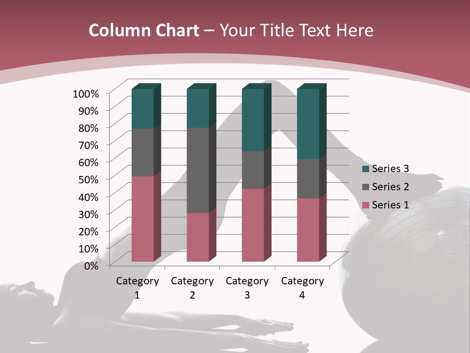 A Woman Is Doing A Yoga Pose On A Ball PowerPoint Template