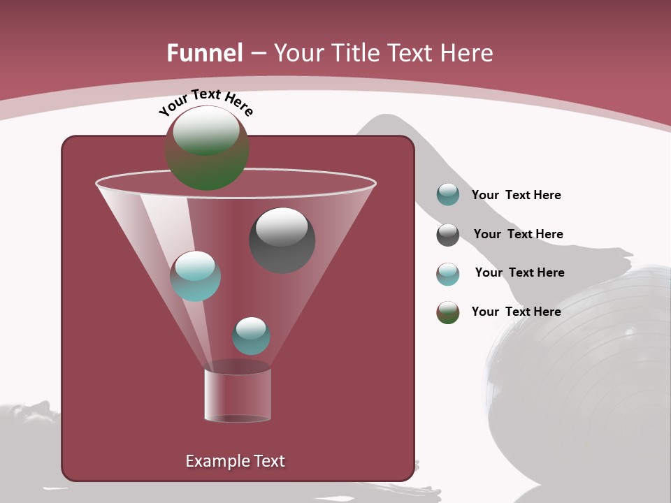 A Woman Is Doing A Yoga Pose On A Ball PowerPoint Template