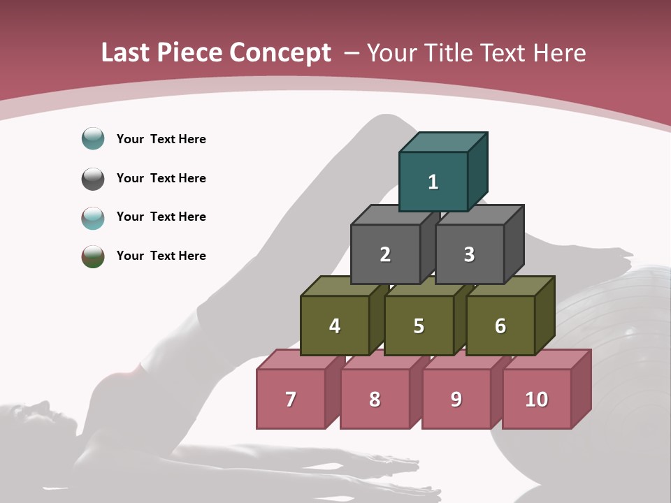 A Woman Is Doing A Yoga Pose On A Ball PowerPoint Template