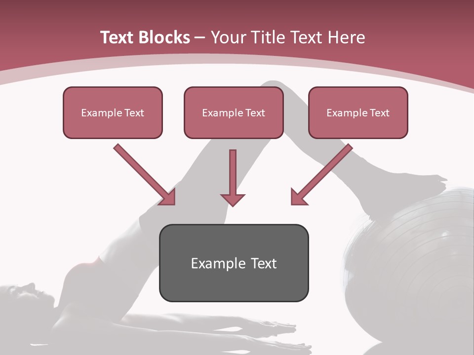 A Woman Is Doing A Yoga Pose On A Ball PowerPoint Template