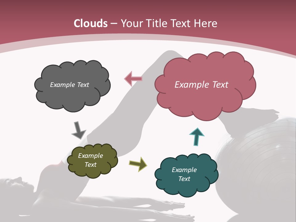 A Woman Is Doing A Yoga Pose On A Ball PowerPoint Template