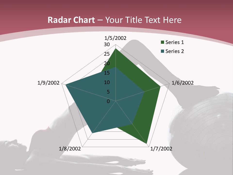 A Woman Is Doing A Yoga Pose On A Ball PowerPoint Template