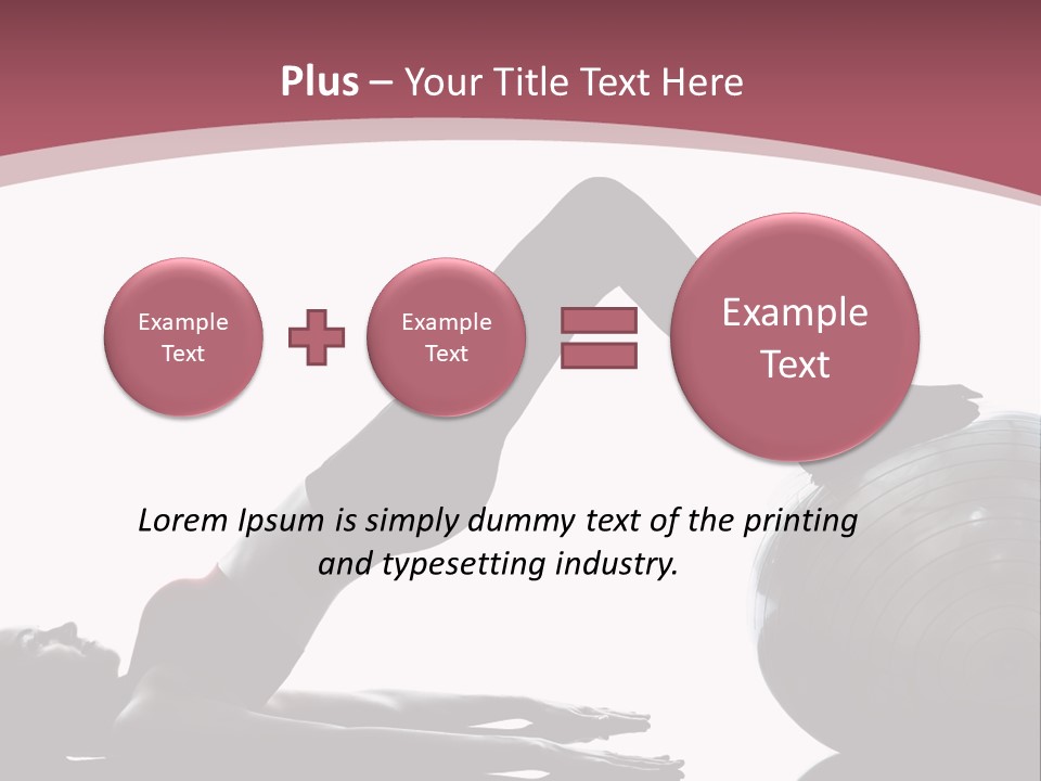 A Woman Is Doing A Yoga Pose On A Ball PowerPoint Template