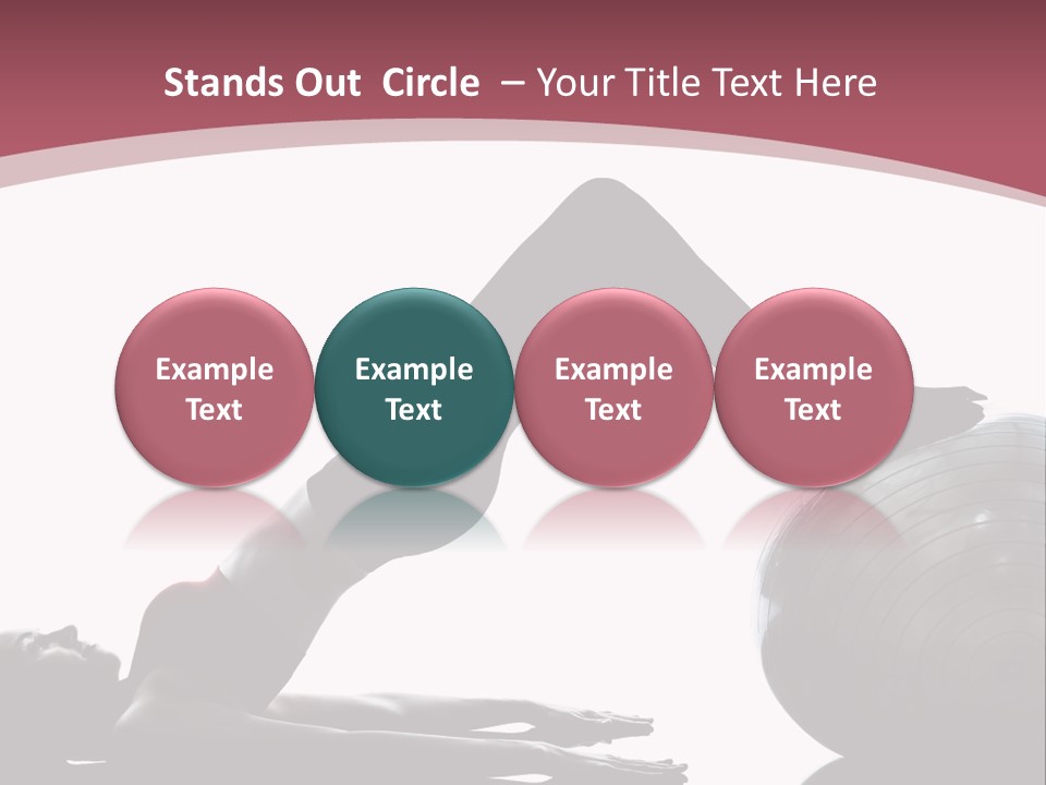 A Woman Is Doing A Yoga Pose On A Ball PowerPoint Template