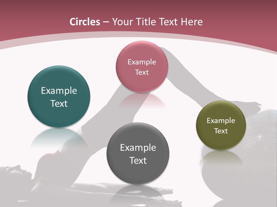 A Woman Is Doing A Yoga Pose On A Ball PowerPoint Template