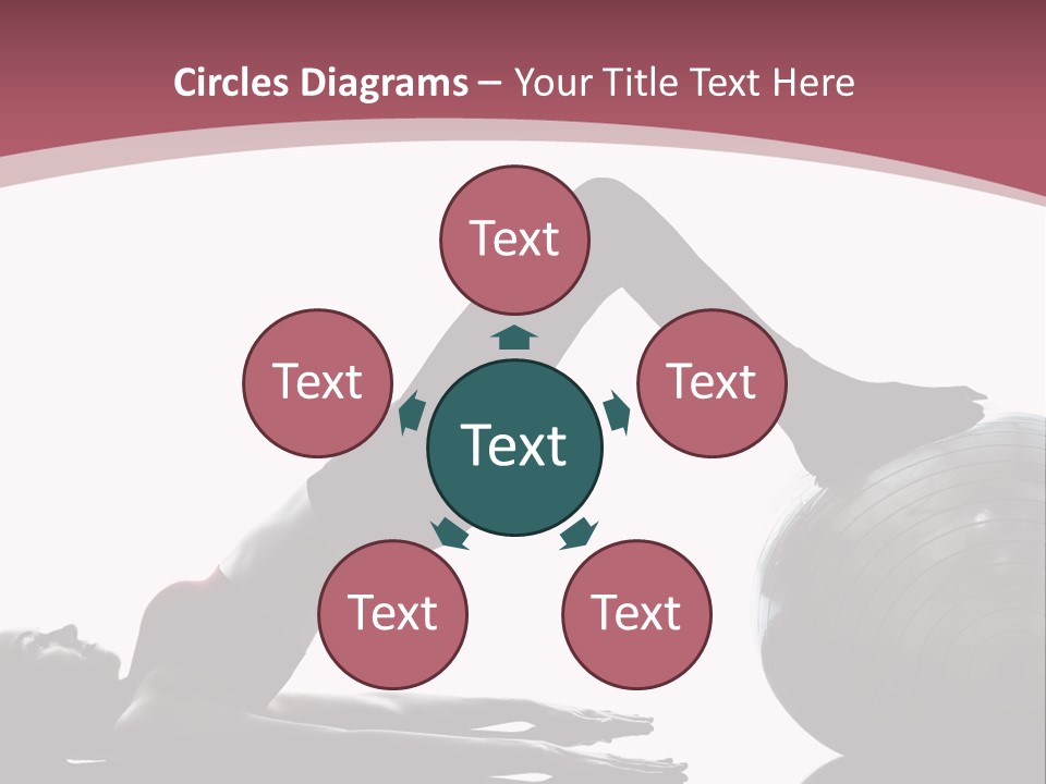 A Woman Is Doing A Yoga Pose On A Ball PowerPoint Template