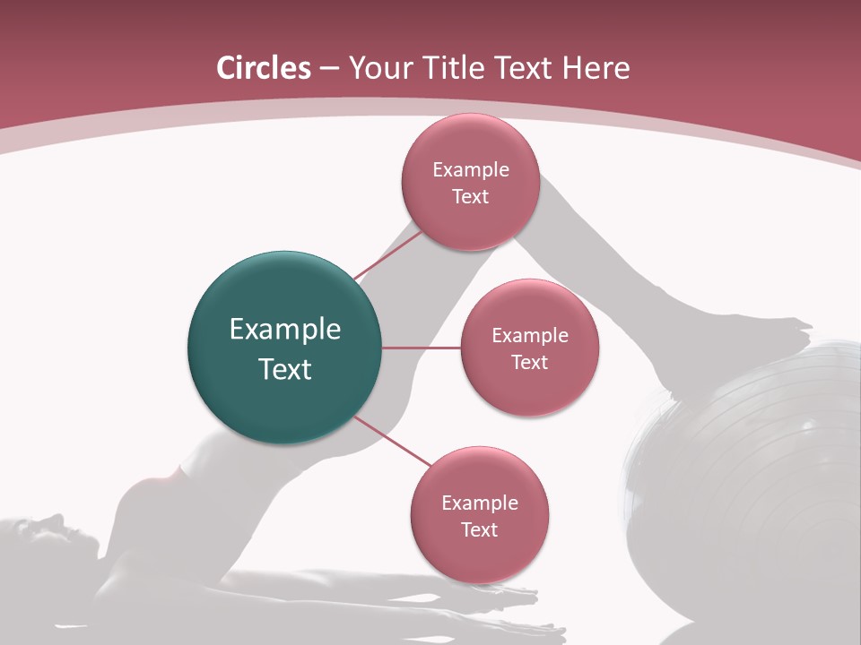 A Woman Is Doing A Yoga Pose On A Ball PowerPoint Template