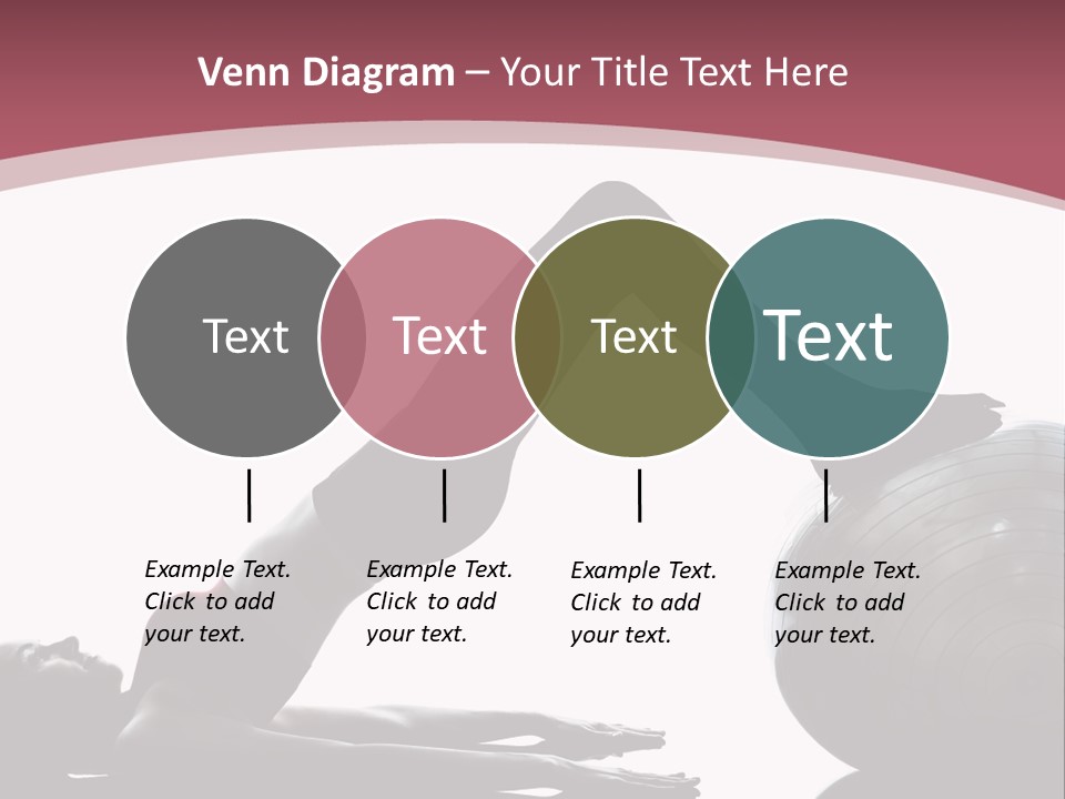 A Woman Is Doing A Yoga Pose On A Ball PowerPoint Template