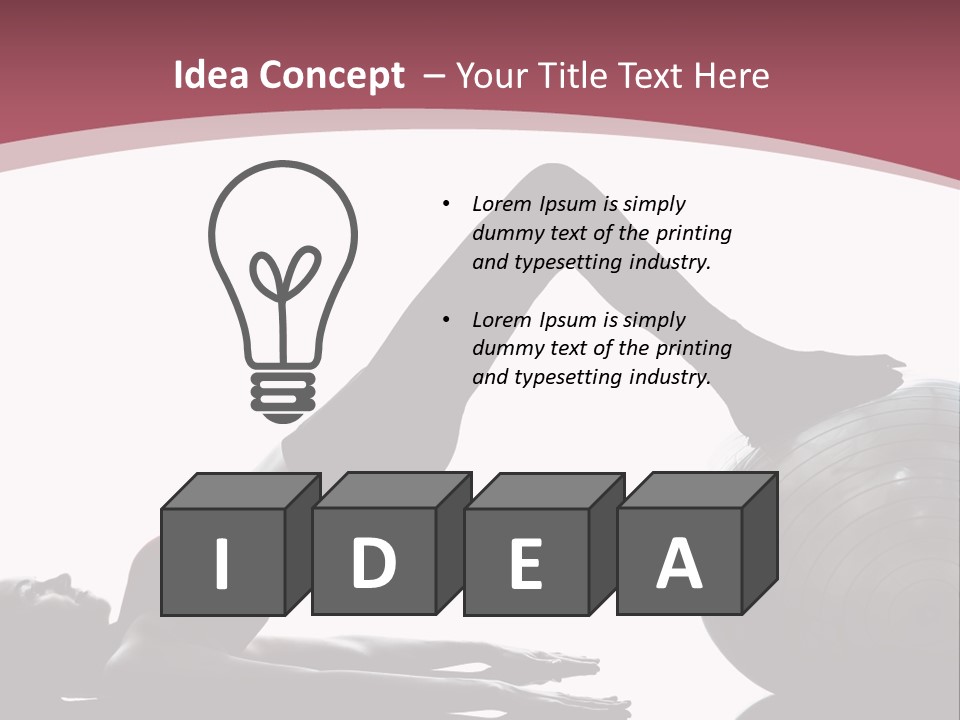 A Woman Is Doing A Yoga Pose On A Ball PowerPoint Template