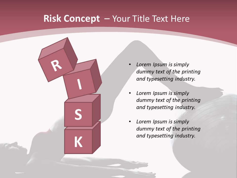 A Woman Is Doing A Yoga Pose On A Ball PowerPoint Template