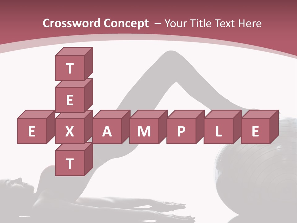 A Woman Is Doing A Yoga Pose On A Ball PowerPoint Template