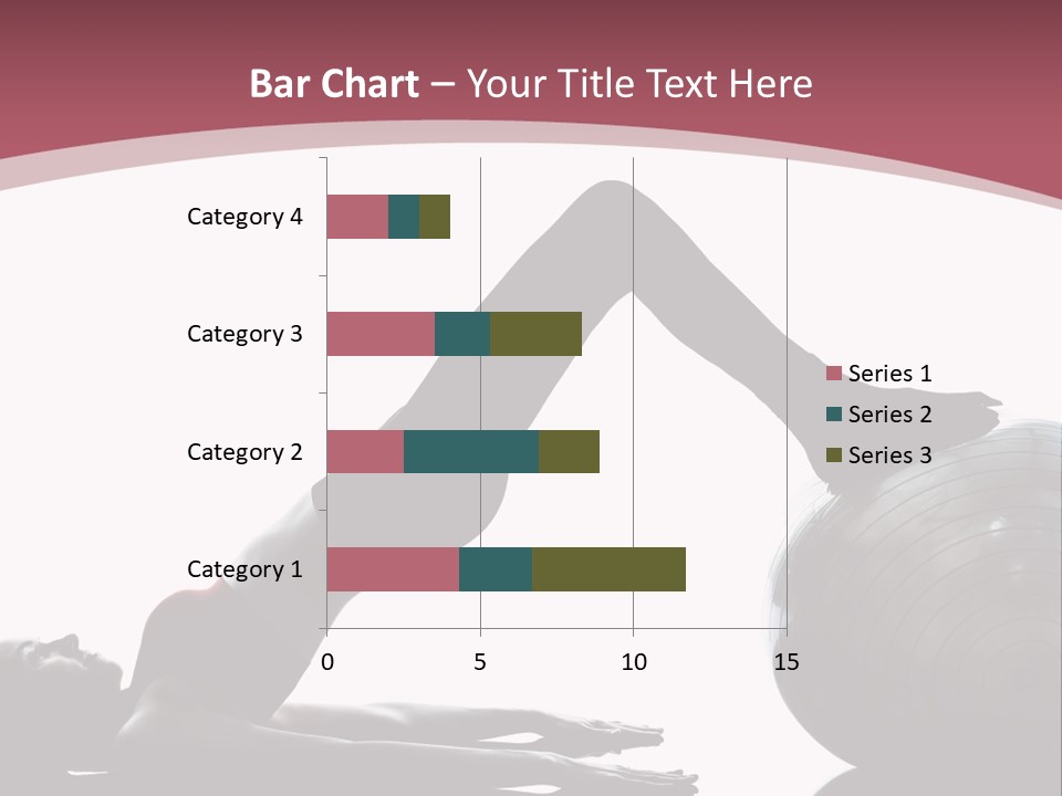 A Woman Is Doing A Yoga Pose On A Ball PowerPoint Template