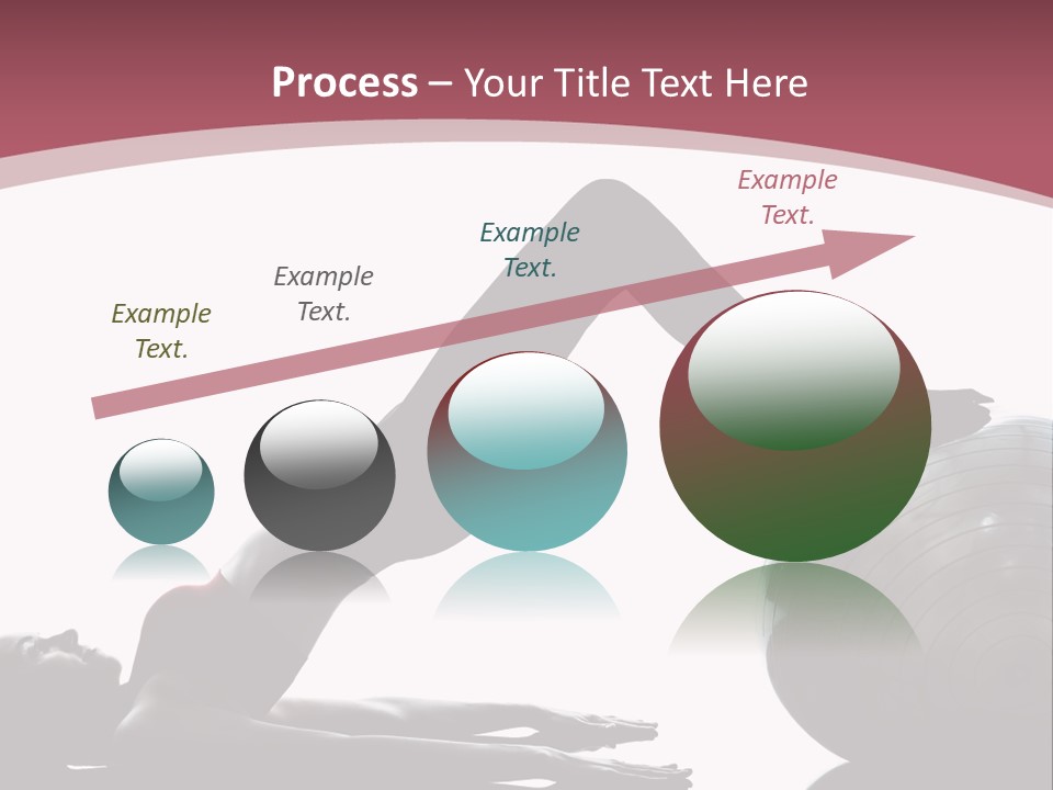 A Woman Is Doing A Yoga Pose On A Ball PowerPoint Template