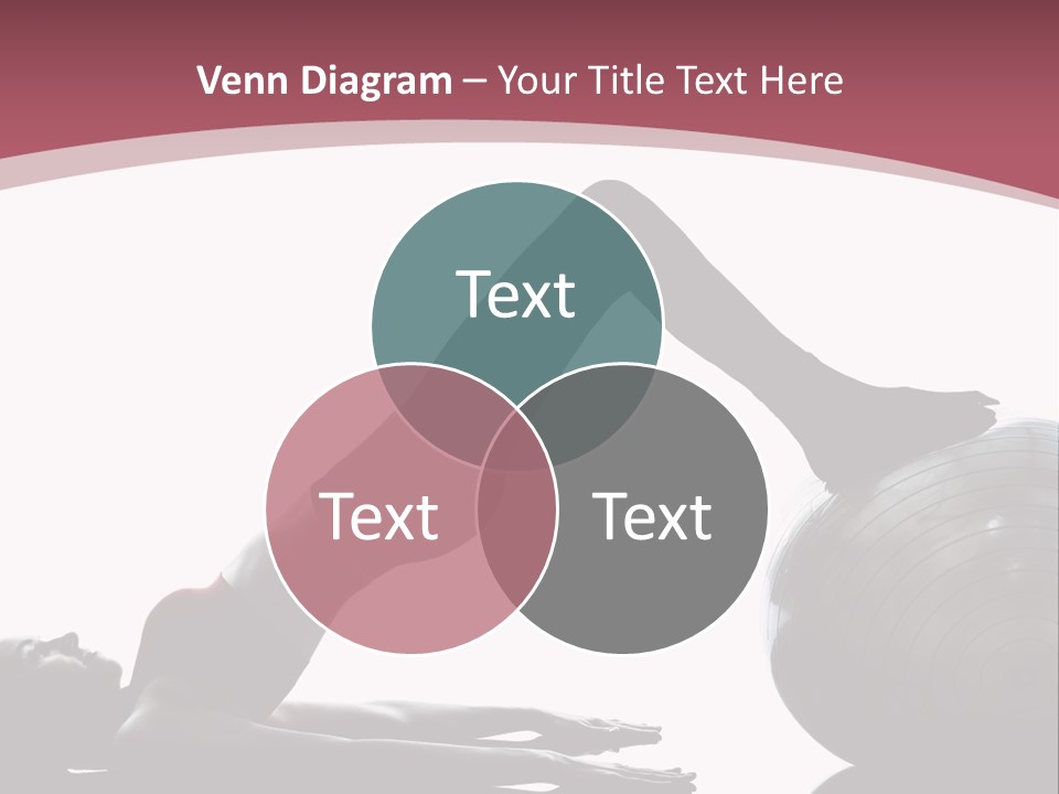 A Woman Is Doing A Yoga Pose On A Ball PowerPoint Template