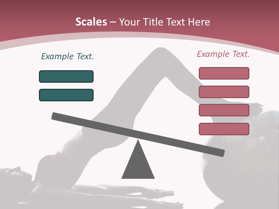 A Woman Is Doing A Yoga Pose On A Ball PowerPoint Template