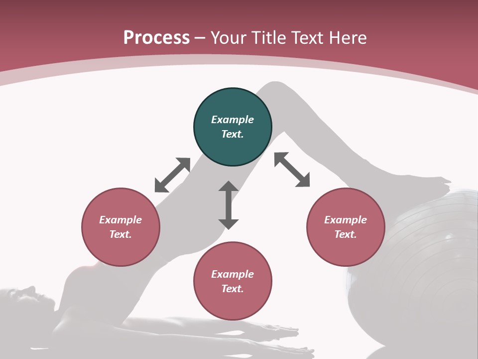 A Woman Is Doing A Yoga Pose On A Ball PowerPoint Template