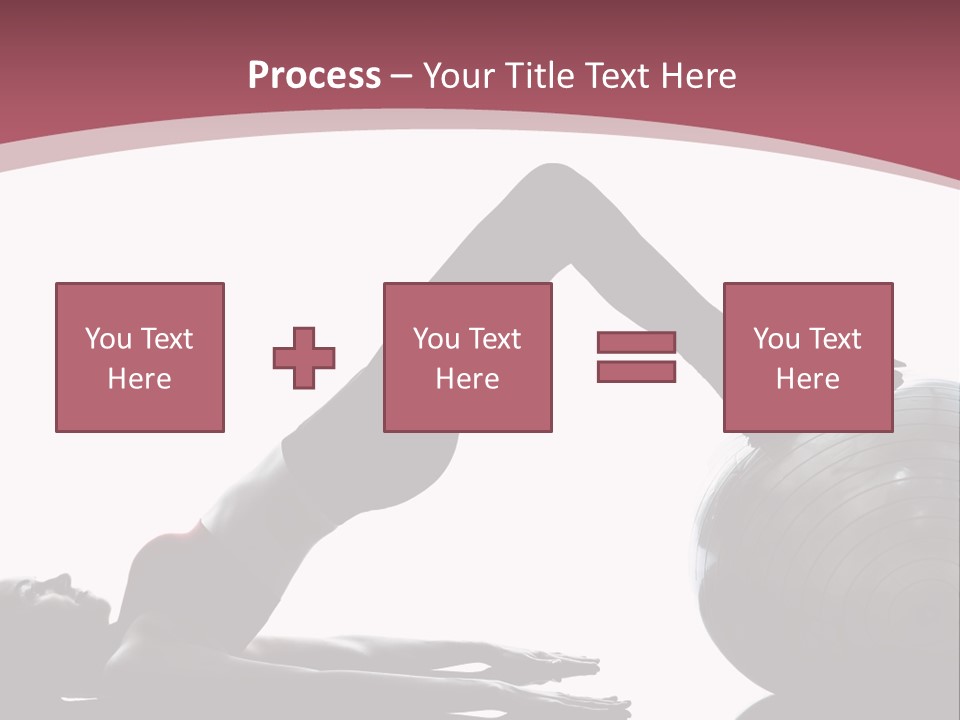 A Woman Is Doing A Yoga Pose On A Ball PowerPoint Template