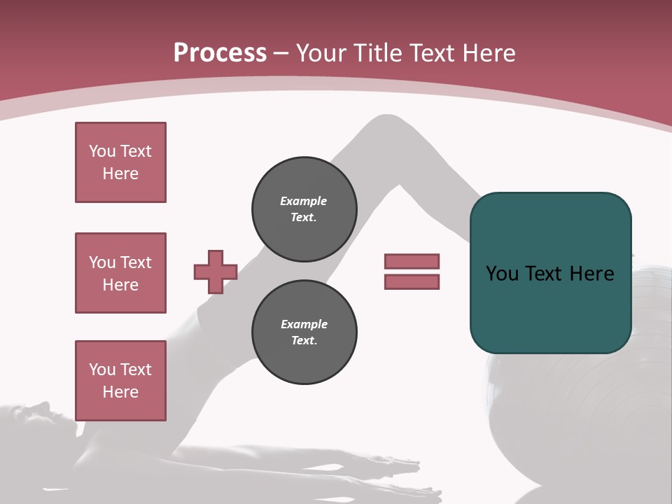 A Woman Is Doing A Yoga Pose On A Ball PowerPoint Template