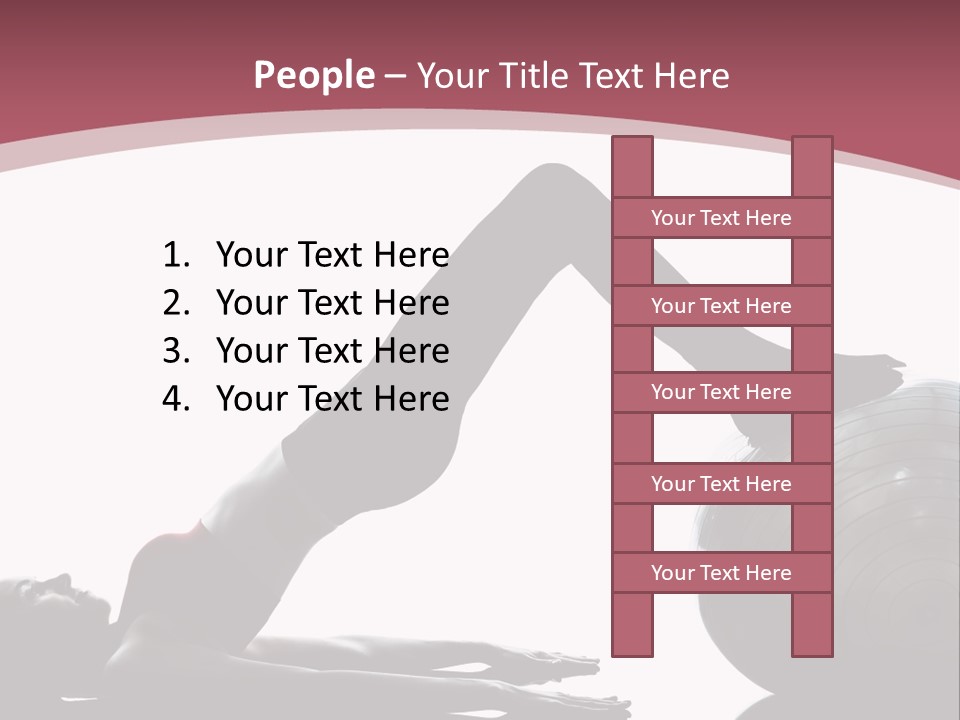 A Woman Is Doing A Yoga Pose On A Ball PowerPoint Template