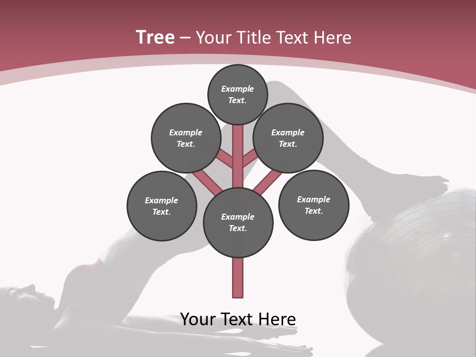 A Woman Is Doing A Yoga Pose On A Ball PowerPoint Template