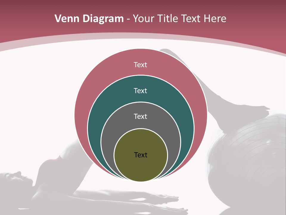 A Woman Is Doing A Yoga Pose On A Ball PowerPoint Template