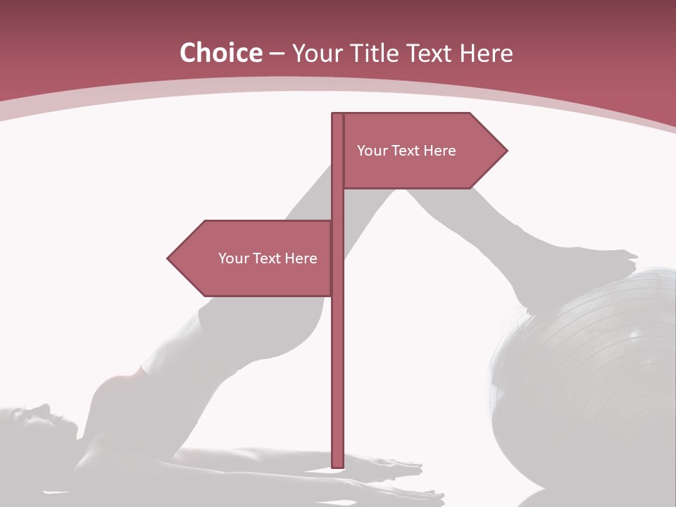 A Woman Is Doing A Yoga Pose On A Ball PowerPoint Template