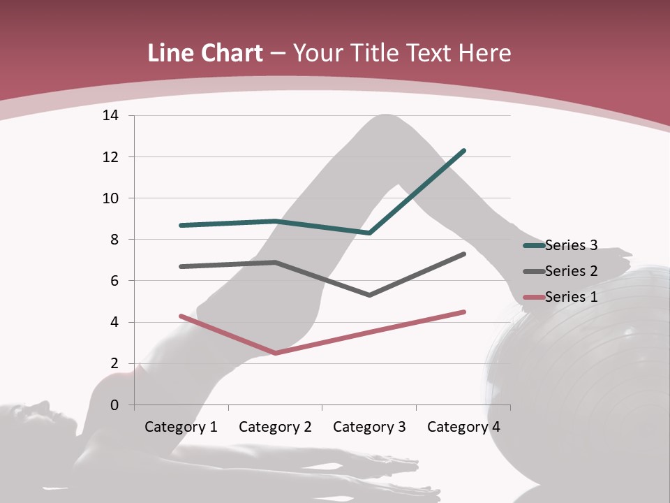 A Woman Is Doing A Yoga Pose On A Ball PowerPoint Template