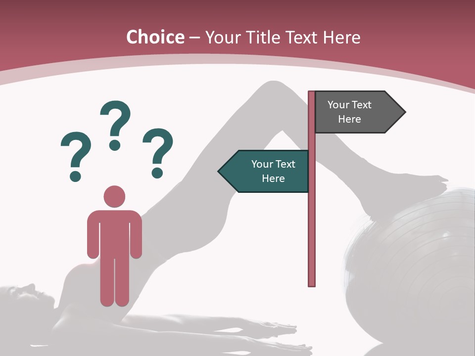 A Woman Is Doing A Yoga Pose On A Ball PowerPoint Template