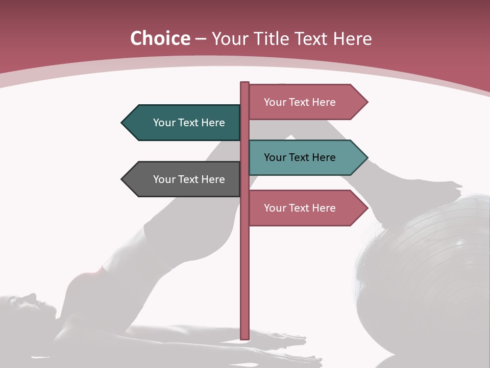 A Woman Is Doing A Yoga Pose On A Ball PowerPoint Template