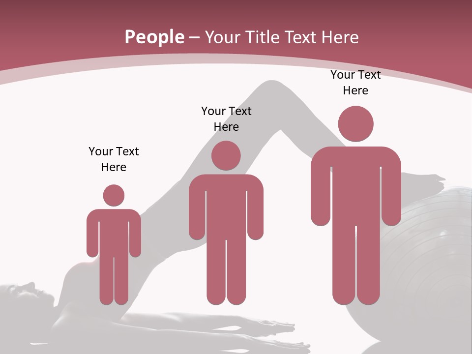 A Woman Is Doing A Yoga Pose On A Ball PowerPoint Template