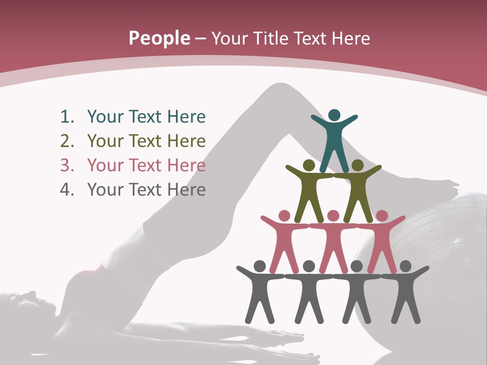 A Woman Is Doing A Yoga Pose On A Ball PowerPoint Template