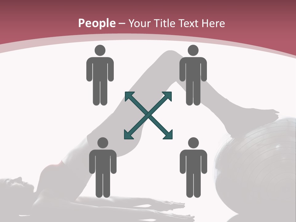 A Woman Is Doing A Yoga Pose On A Ball PowerPoint Template