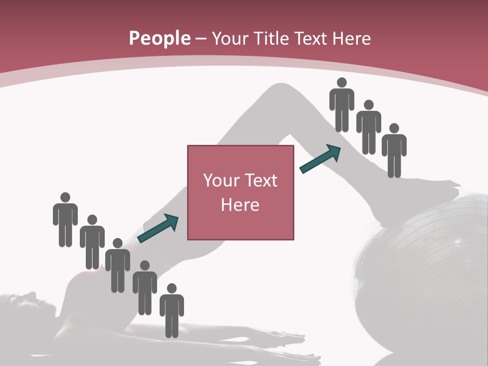 A Woman Is Doing A Yoga Pose On A Ball PowerPoint Template