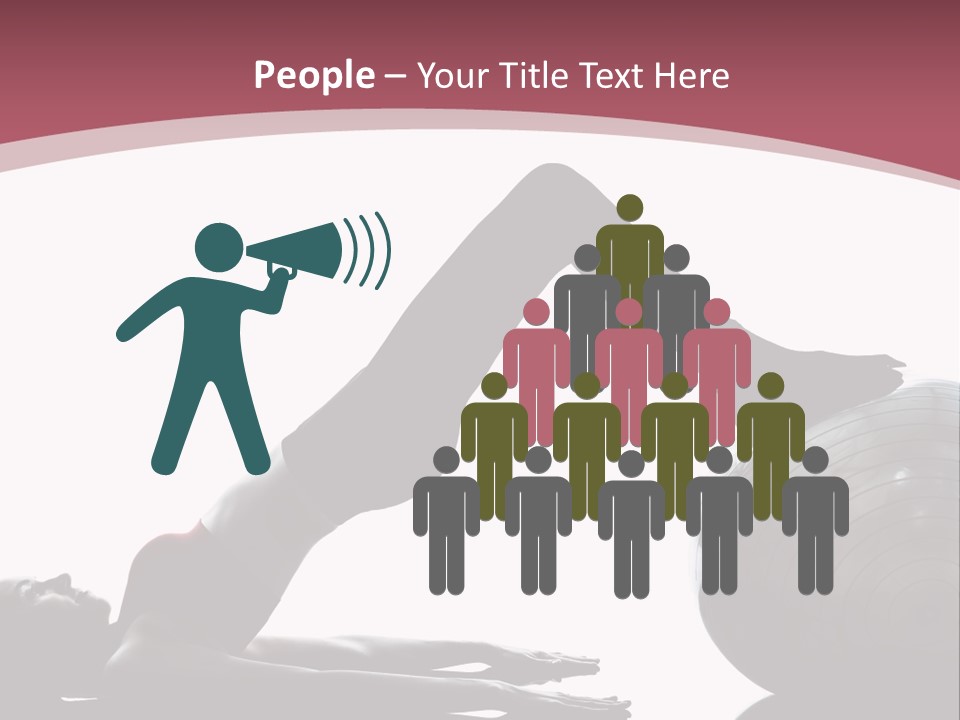 A Woman Is Doing A Yoga Pose On A Ball PowerPoint Template