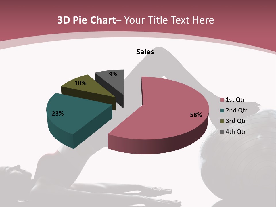 A Woman Is Doing A Yoga Pose On A Ball PowerPoint Template