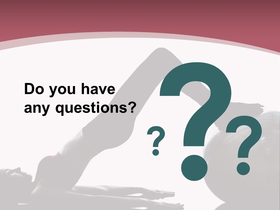 A Woman Is Doing A Yoga Pose On A Ball PowerPoint Template