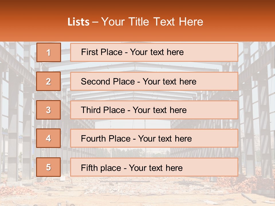 A Picture Of A Building With A Name Of Presentation PowerPoint Template