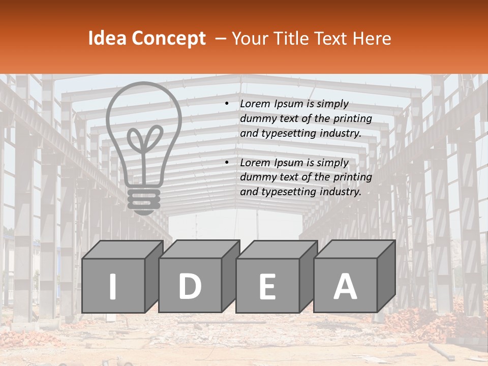 A Picture Of A Building With A Name Of Presentation PowerPoint Template