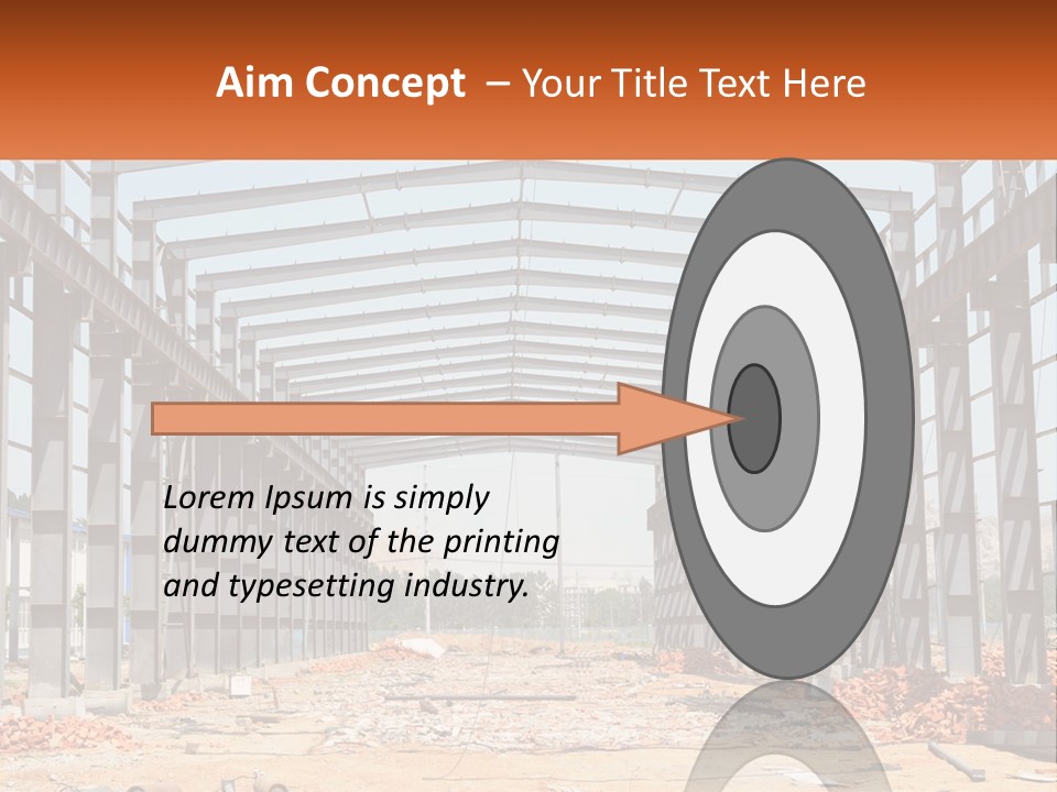 A Picture Of A Building With A Name Of Presentation PowerPoint Template