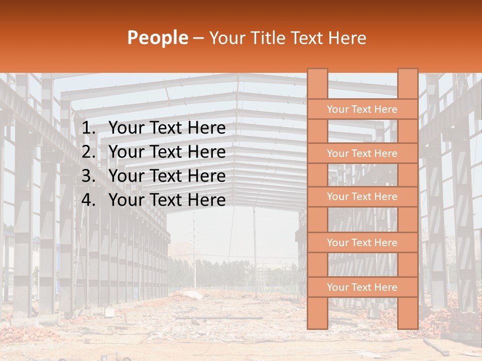 A Picture Of A Building With A Name Of Presentation PowerPoint Template