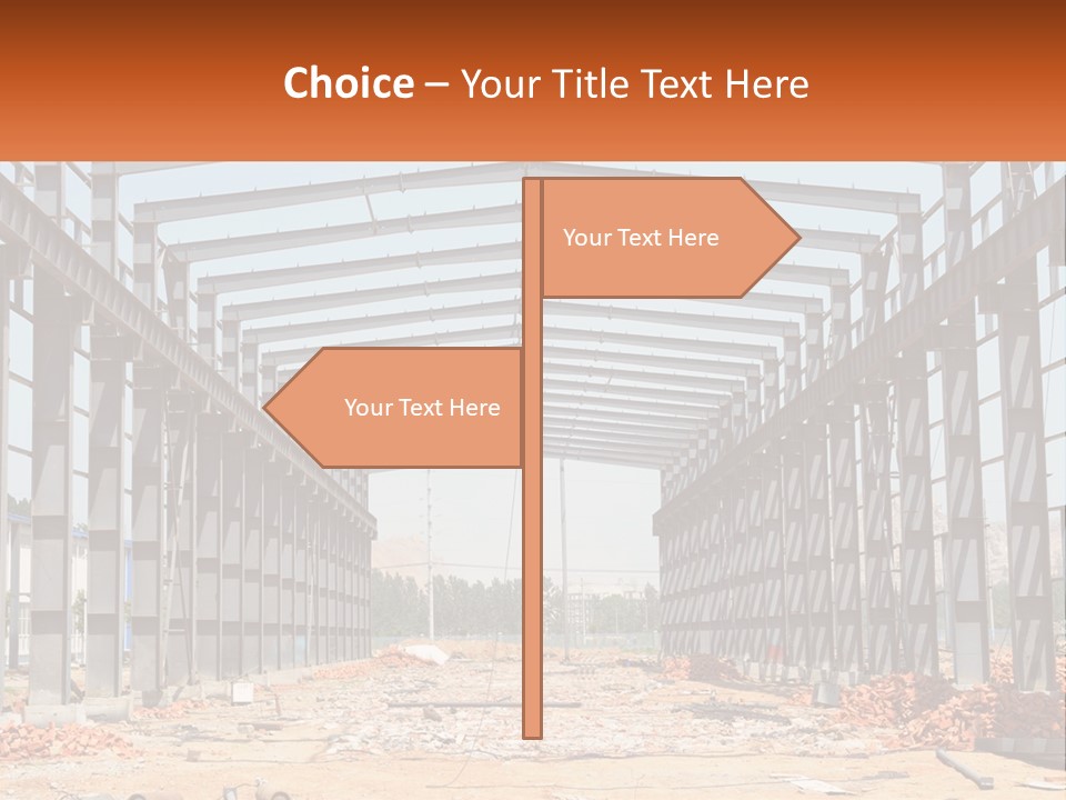 A Picture Of A Building With A Name Of Presentation PowerPoint Template